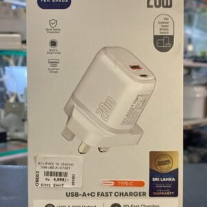 TEN SPACE 20W (USB-A)+(Type-C) Fast Charger (with Type-C Cable)
